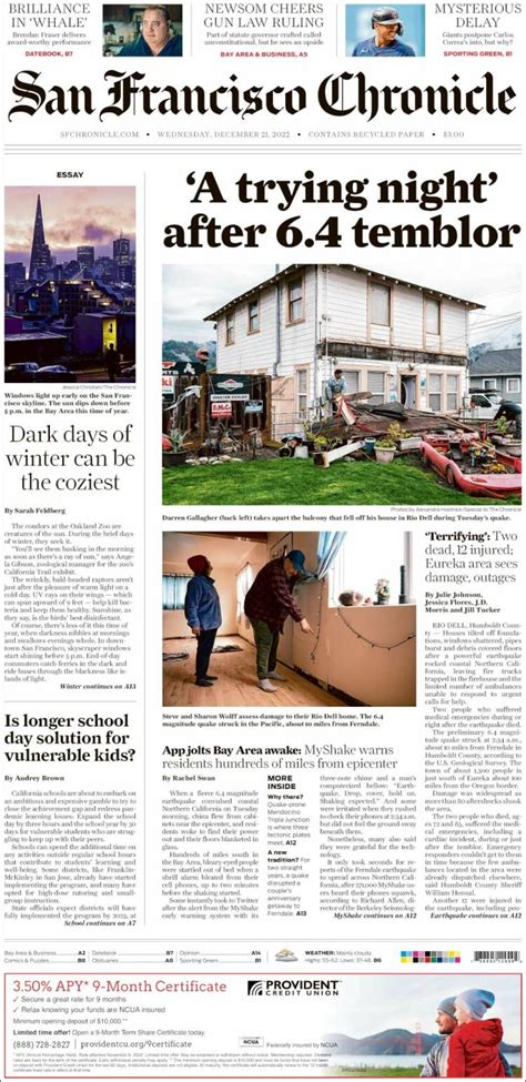 San Francisco Chronicle from San Francisco, California.